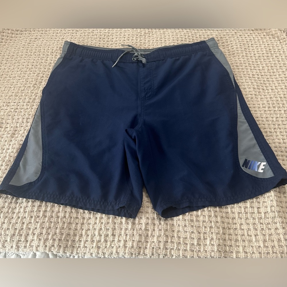 Nike Blue and Gray Board Shorts Swimwear